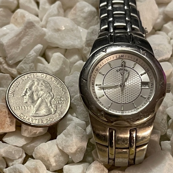 Callaway VINTAGE Golf Silver Tone Analog Stainless Steel Watch - Picture 5 of 16